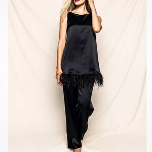 Petite Plume Silk Tunic with Feathers Size Large NWT $270